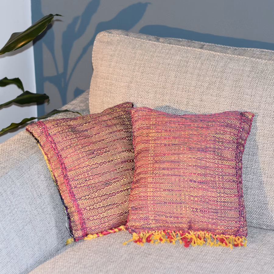 Crackle Weave Cushions pair