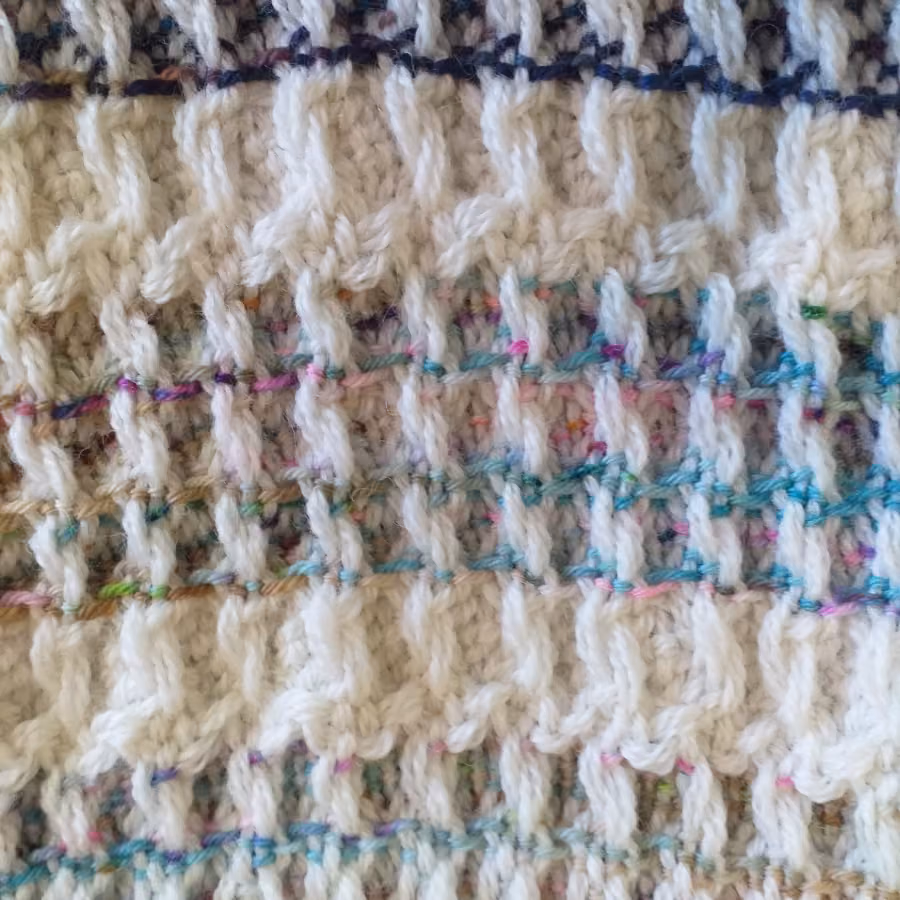 Baby Blanket Waffle Pattern close up